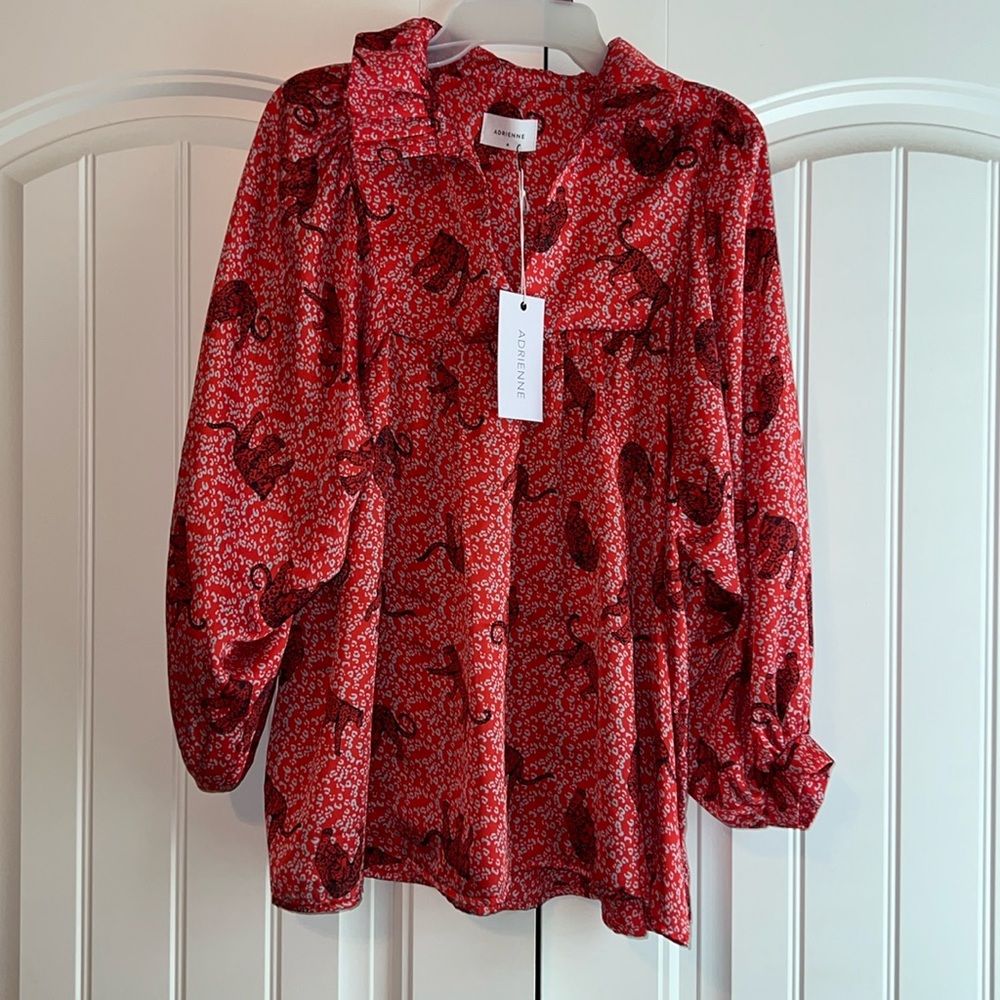 High ruffle collar top - Picture 1 of 7